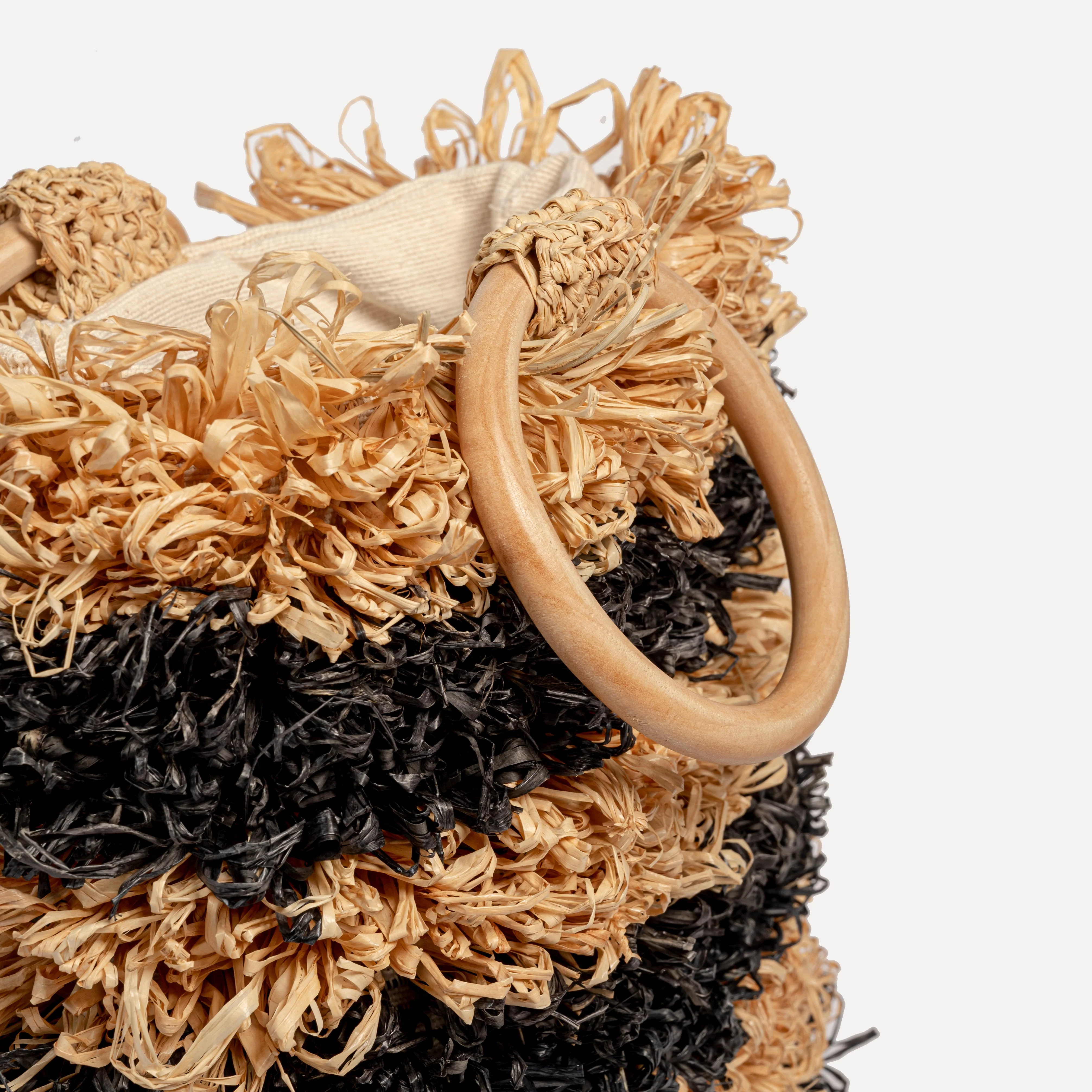 Entrudo | Pouch Baçal Raffia two-tone natural - Image 5