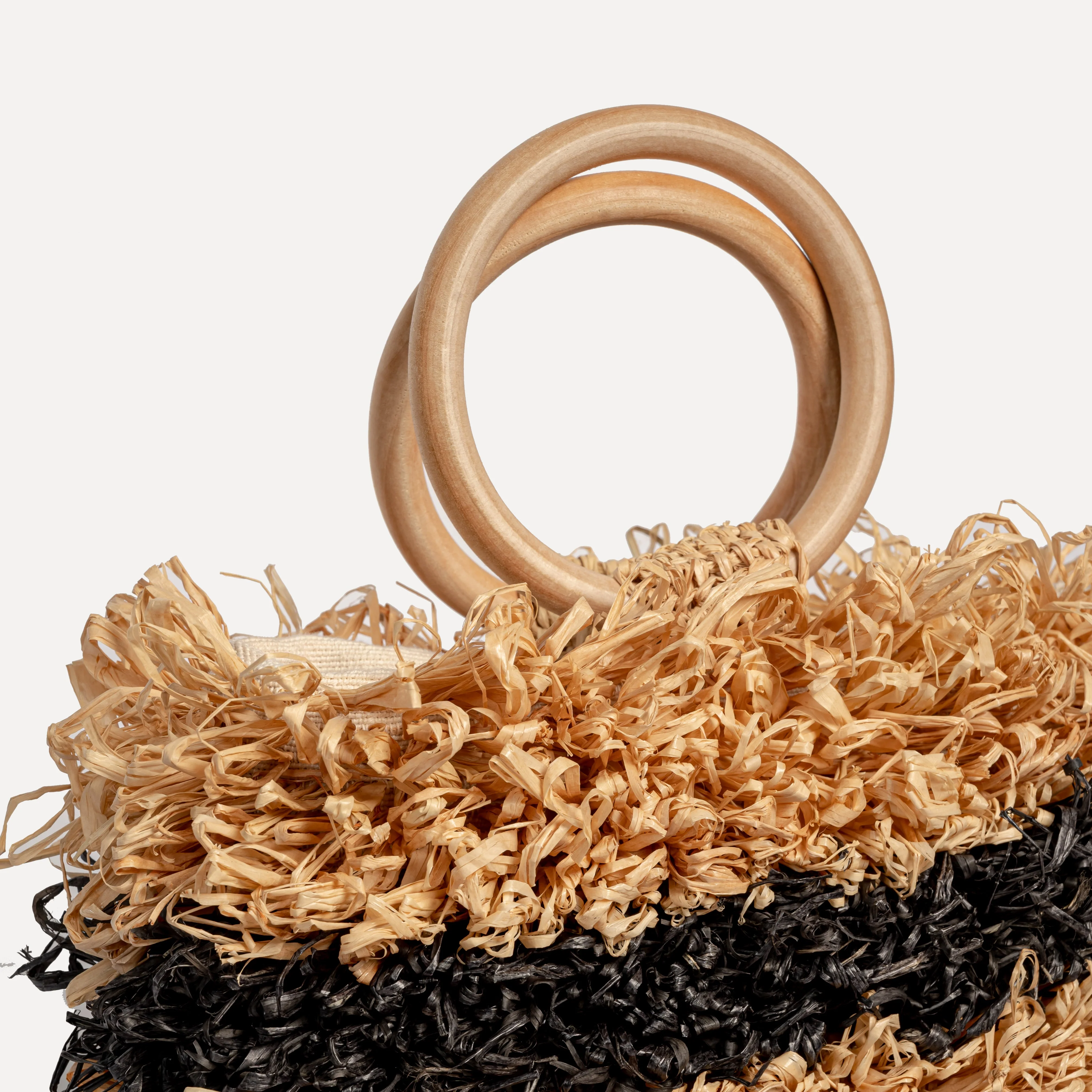 Entrudo | Pouch Baçal Raffia two-tone natural - Image 6