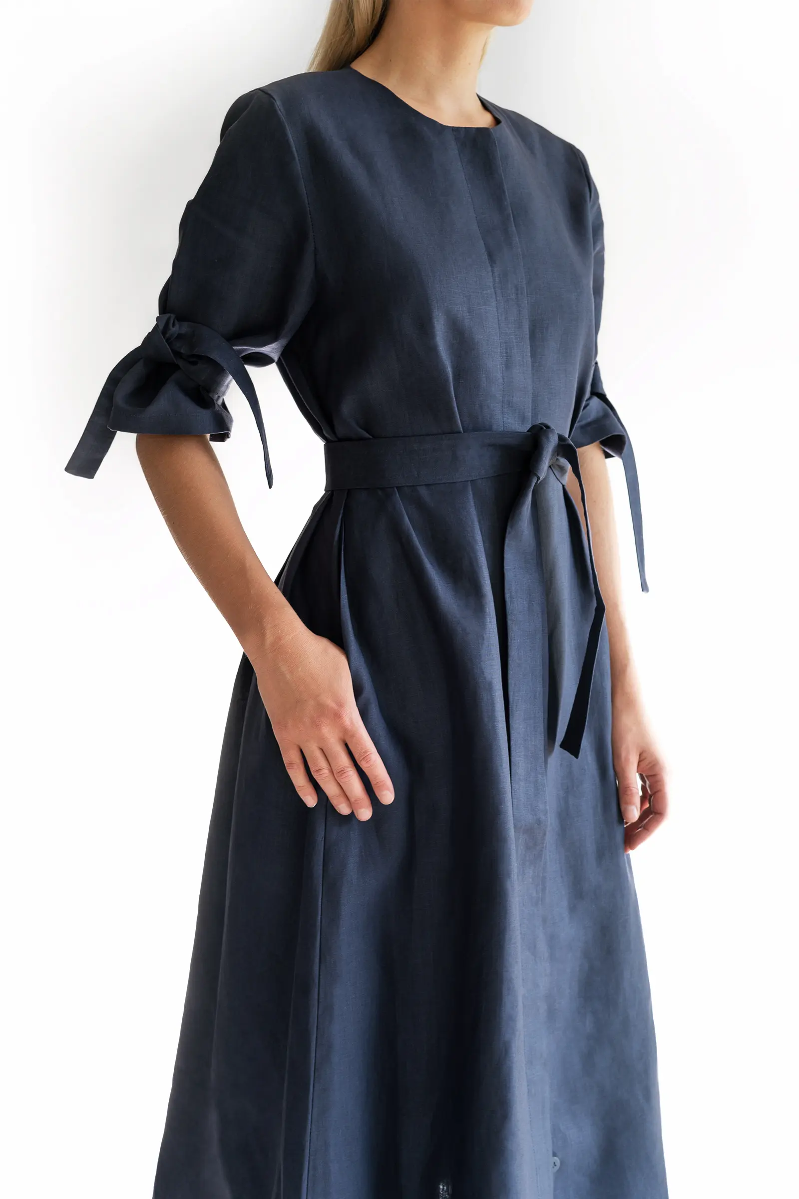 PBG studio | Belted Linen Midi dress - Image 17