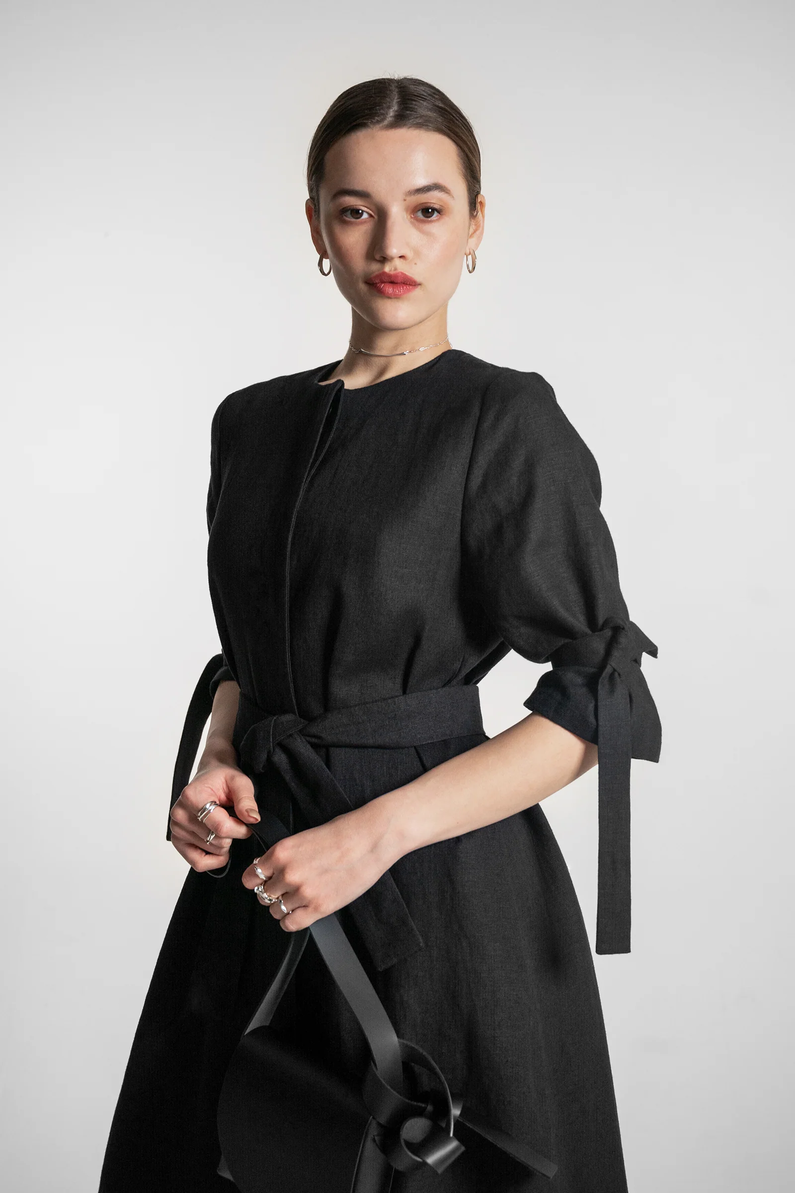 PBG studio | Belted Linen Midi dress - Image 3