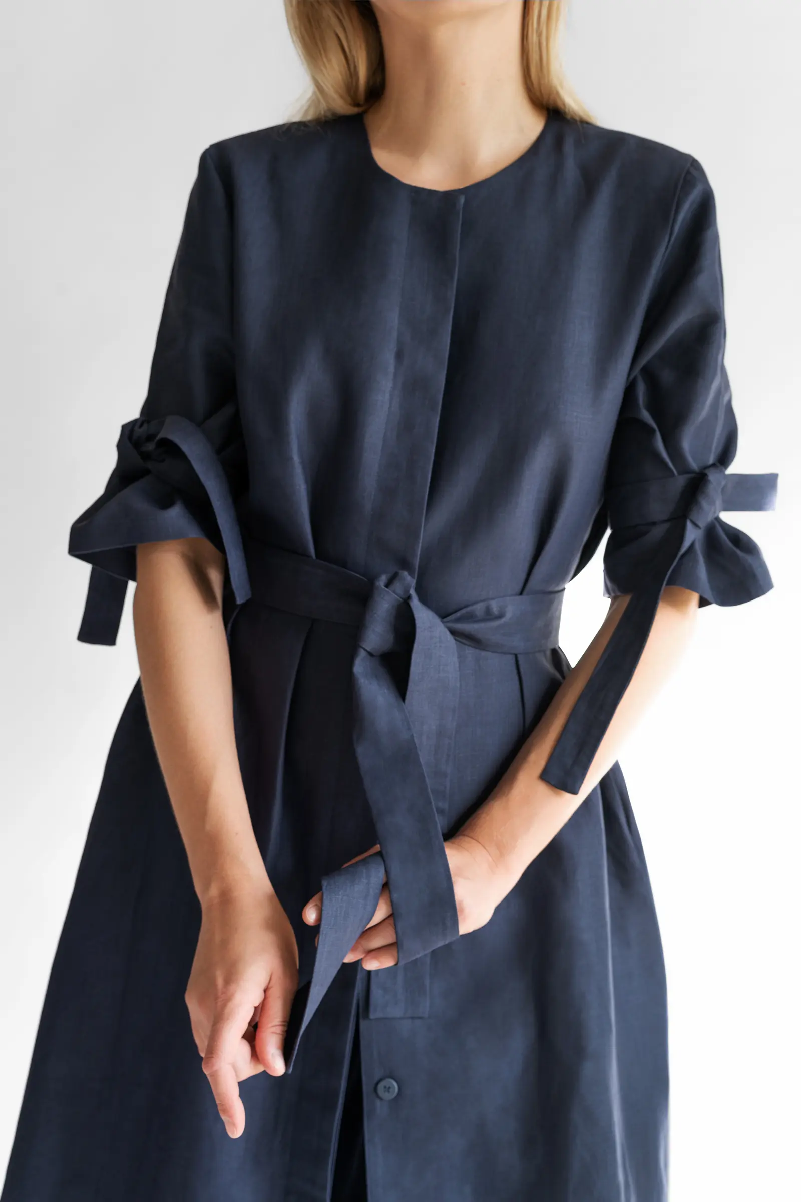 PBG studio | Belted Linen Midi dress - Image 48