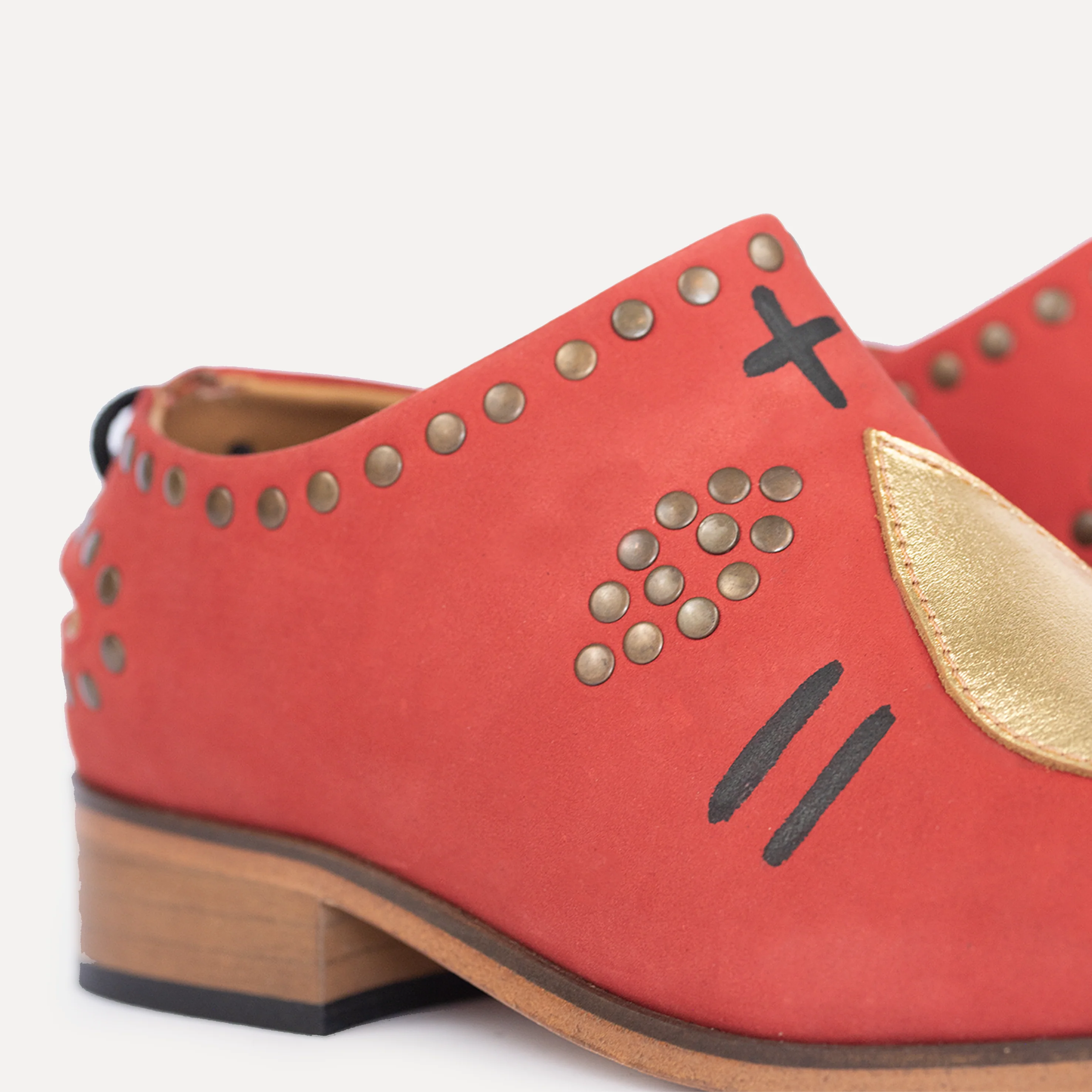 Entrudo | Careto Flat shoes with lace red - Image 3