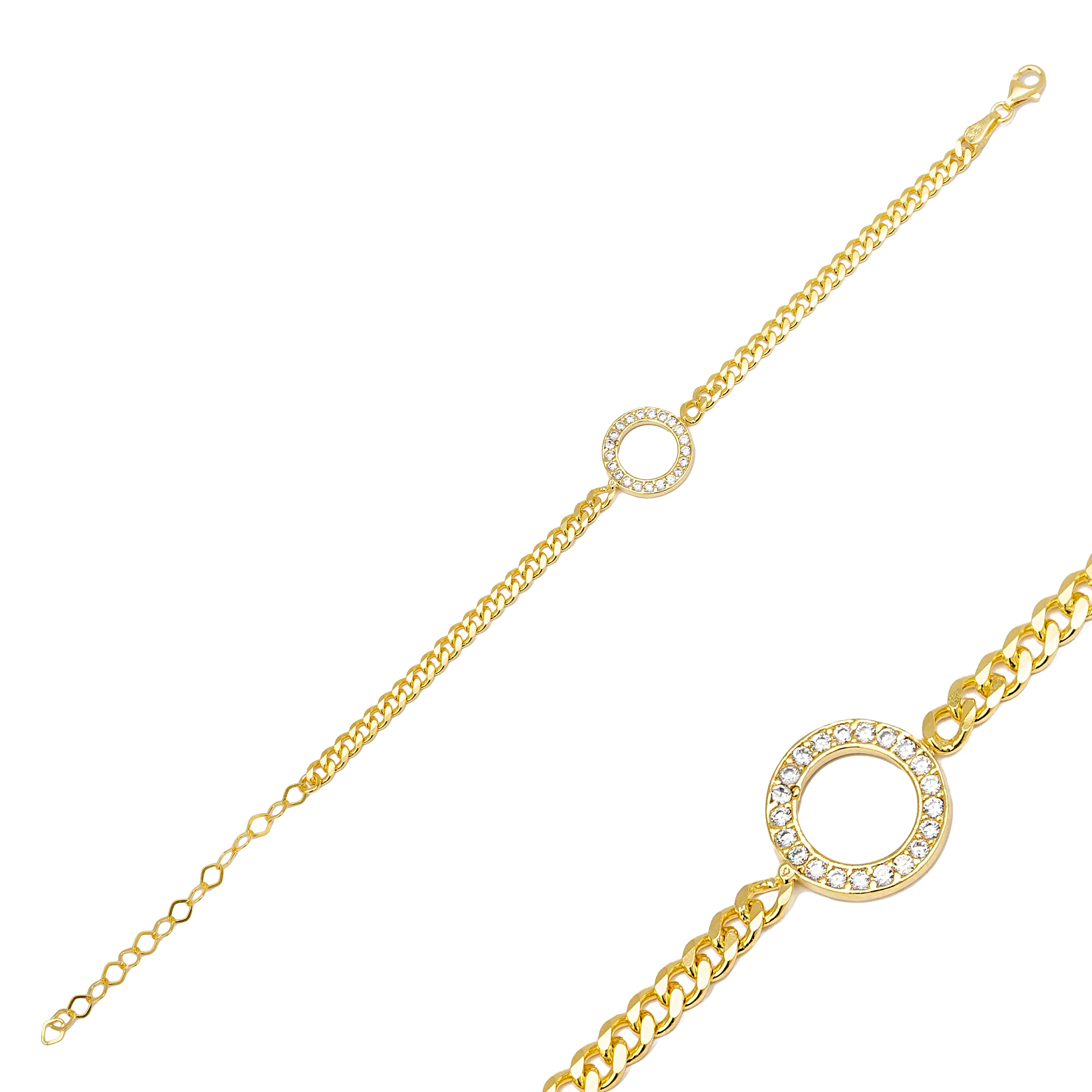Choosy | Silver Gold-Plated Bracelet "Golden O" - Image 3