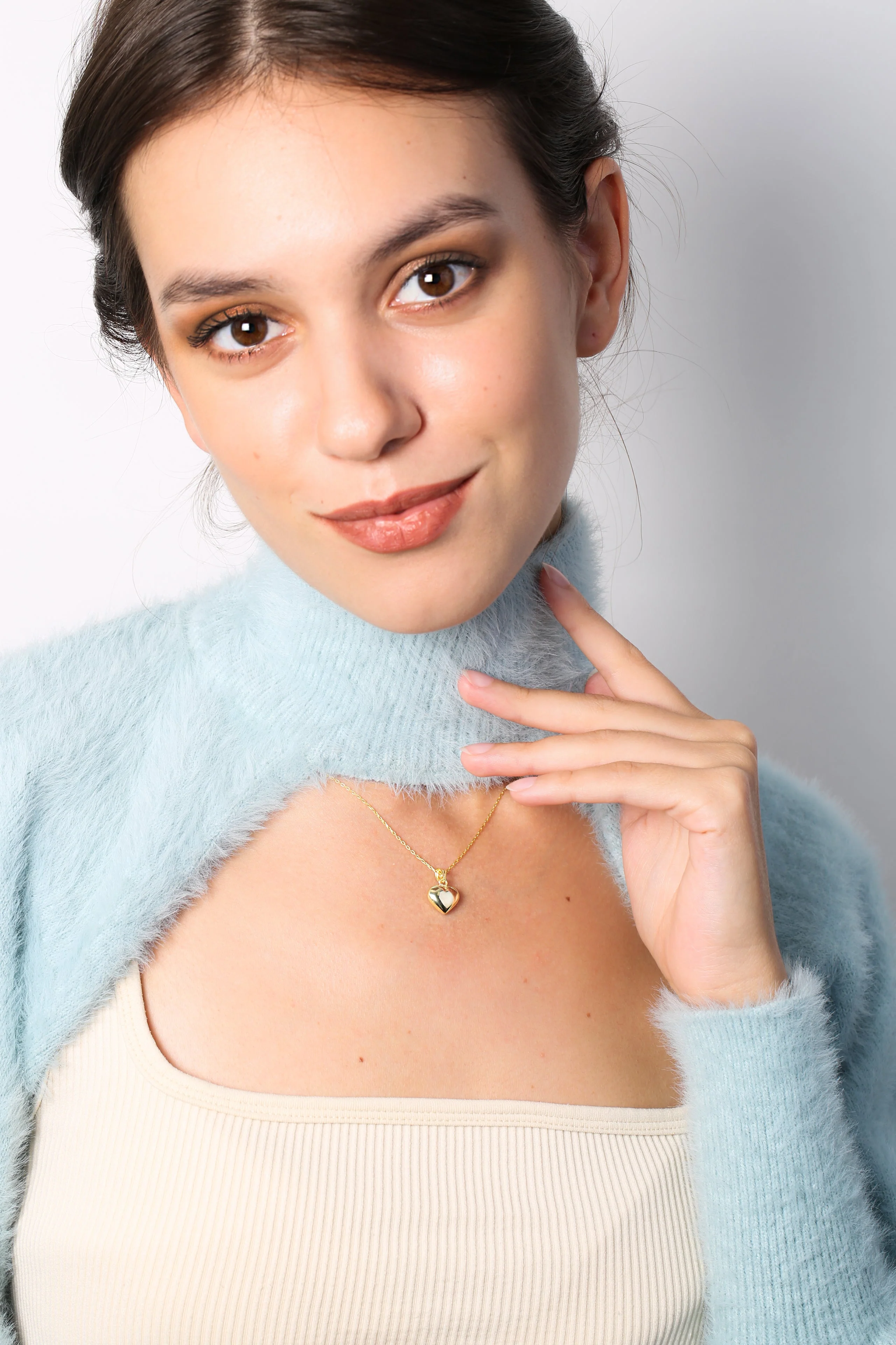 Choosy | Pure Love Silver Gold Plated Pendant Necklace - Image 3