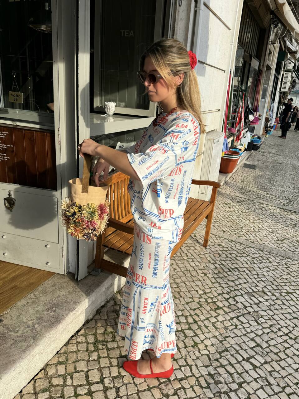 Entrudo | Lalim Bucket Bag with raffia flowers - Image 11