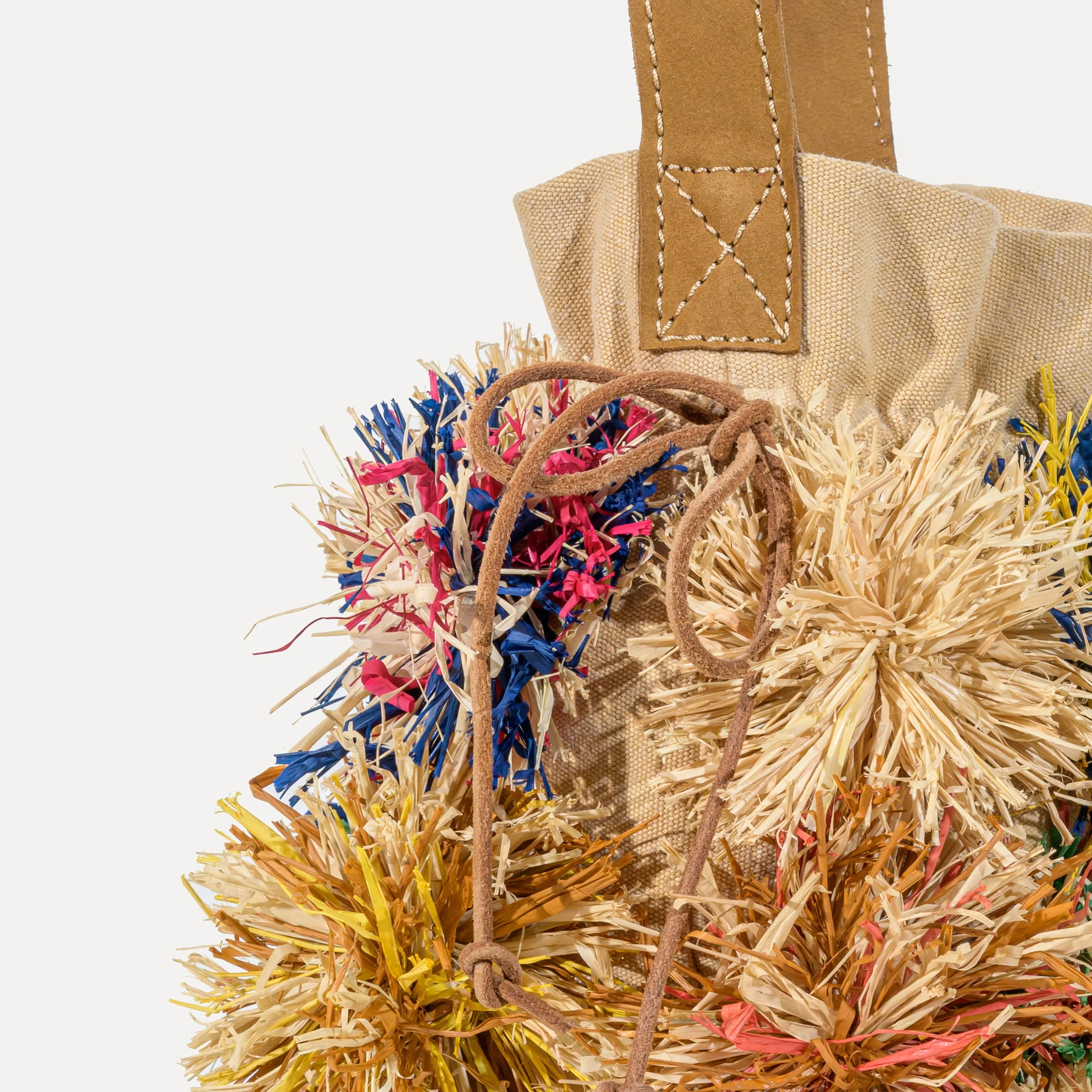 Entrudo | Lalim Bucket Bag with raffia flowers - Image 4
