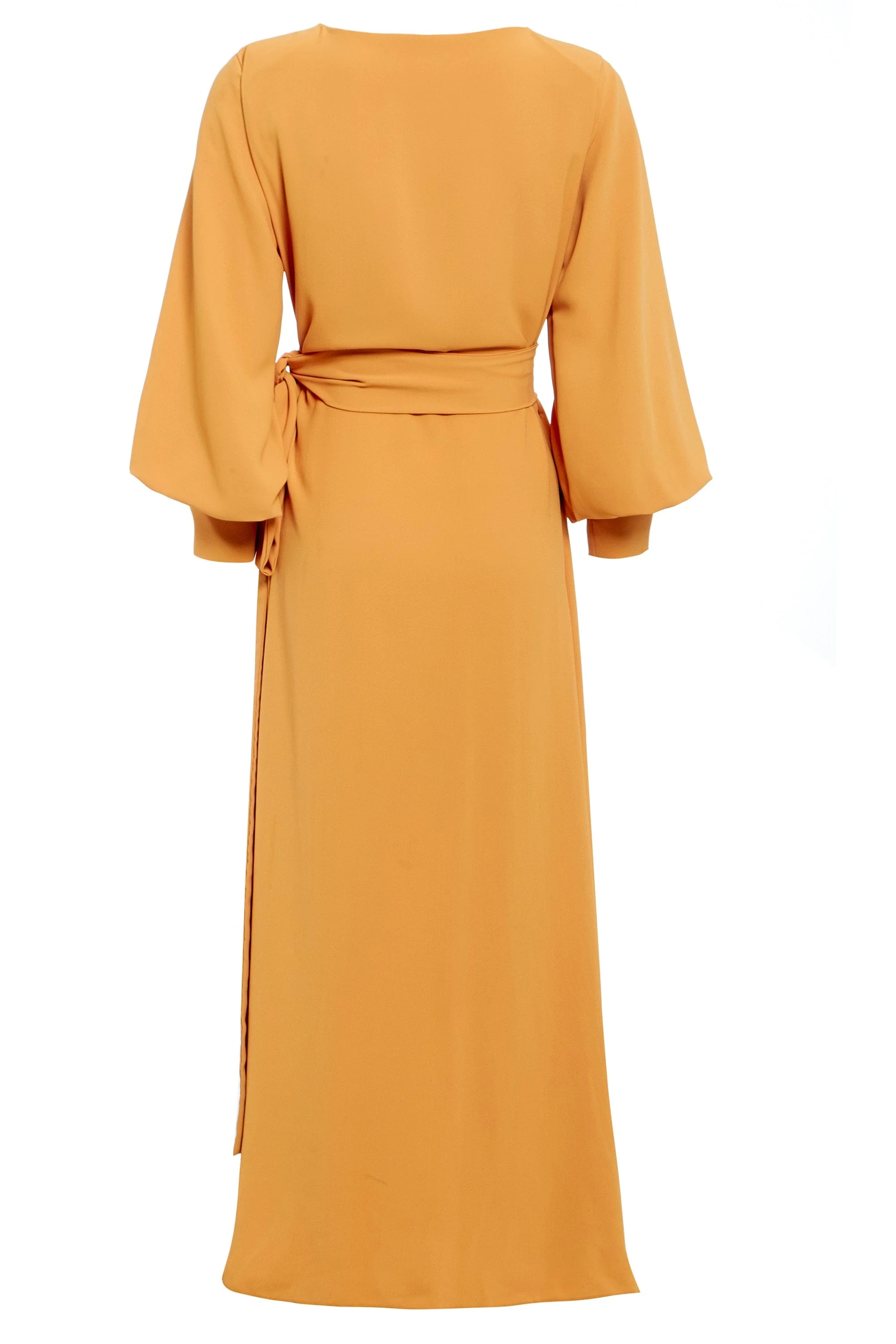 Sarvin | Amber Mustard Wrap Dress - Image 6