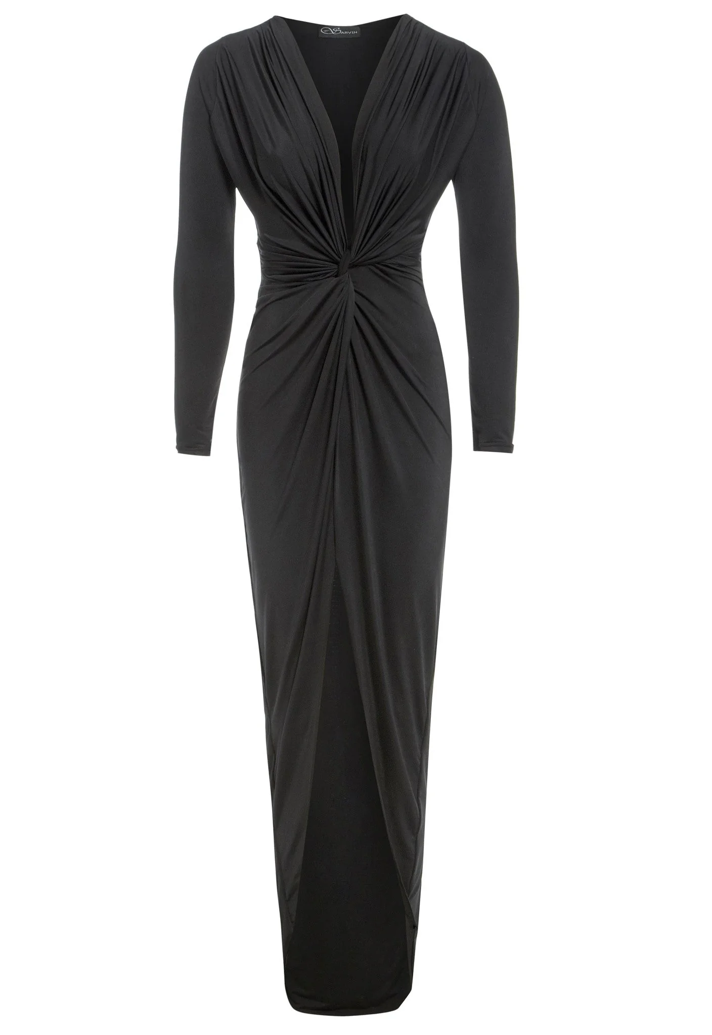 Sarvin | Bianca Black Twist Front Dress - Image 5