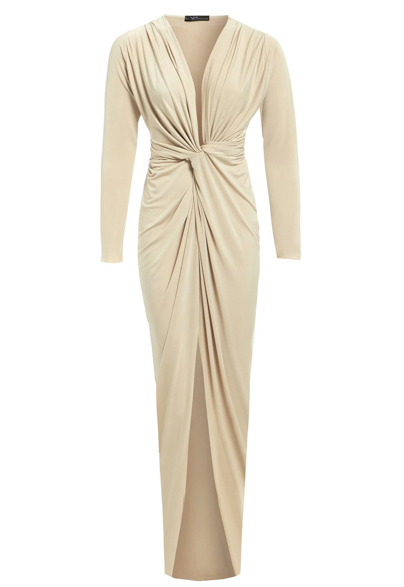 Sarvin | Bianca Stone Low Cut Dress Plunging Neckline - Image 7