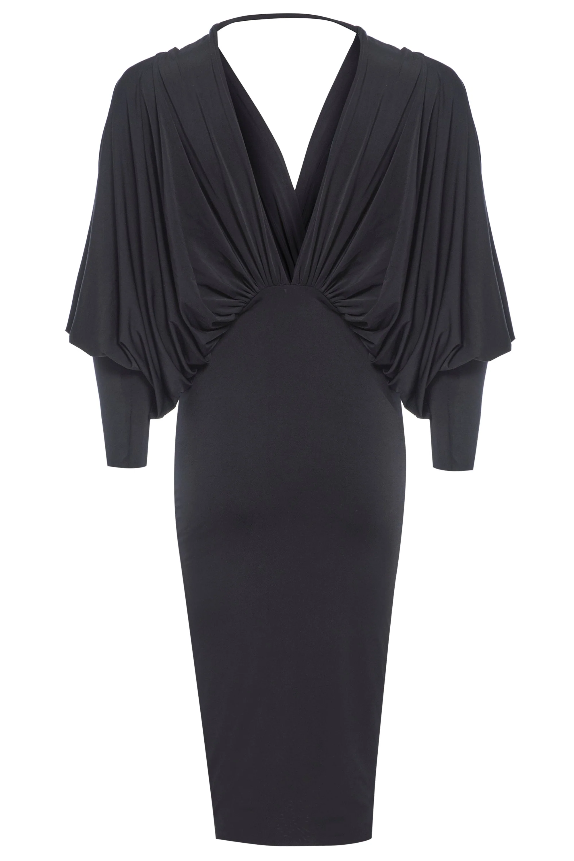 Sarvin | Lea Black Batwing Dress - Image 8
