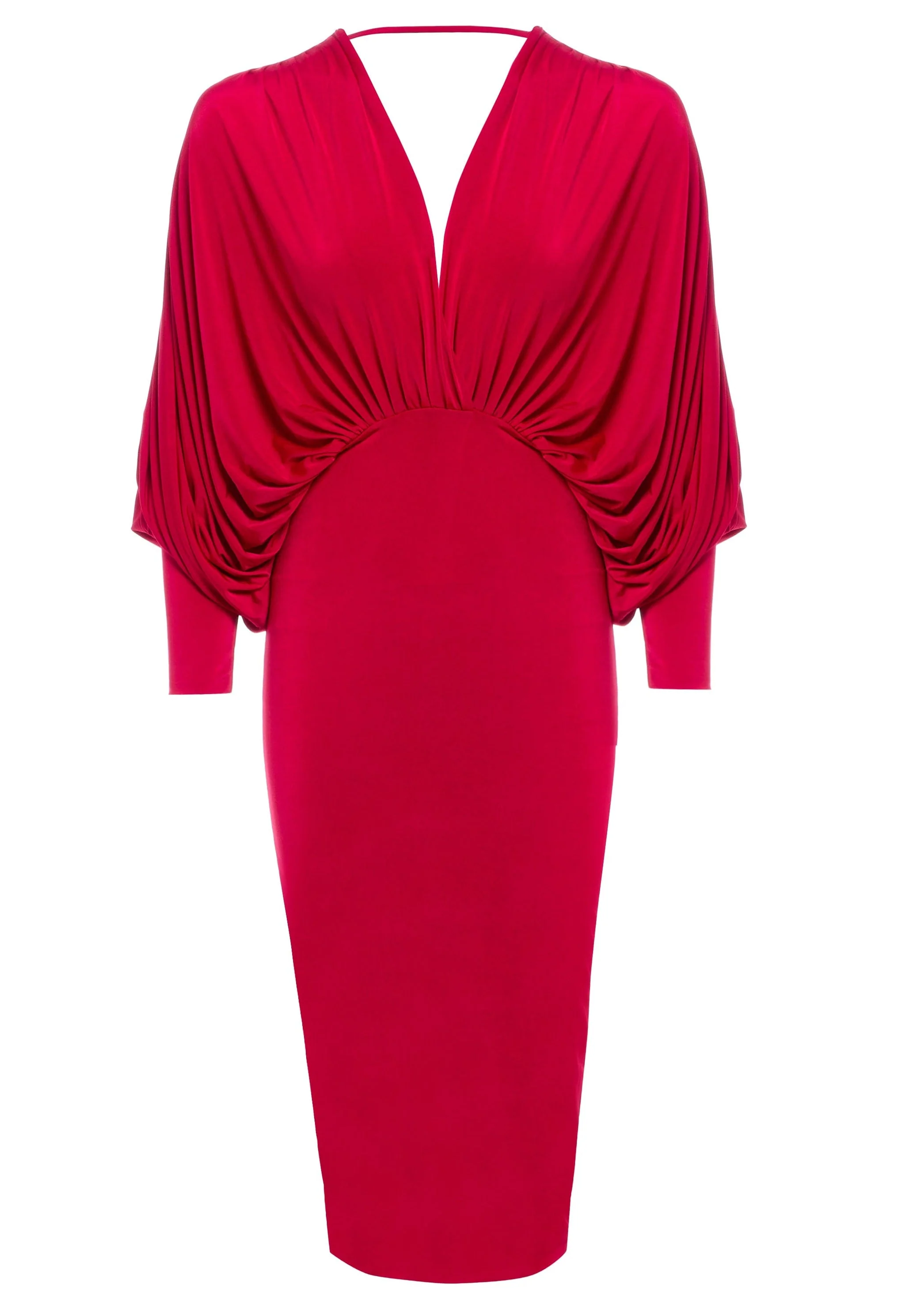 Sarvin | Lea Red Batwing Dress - Image 5