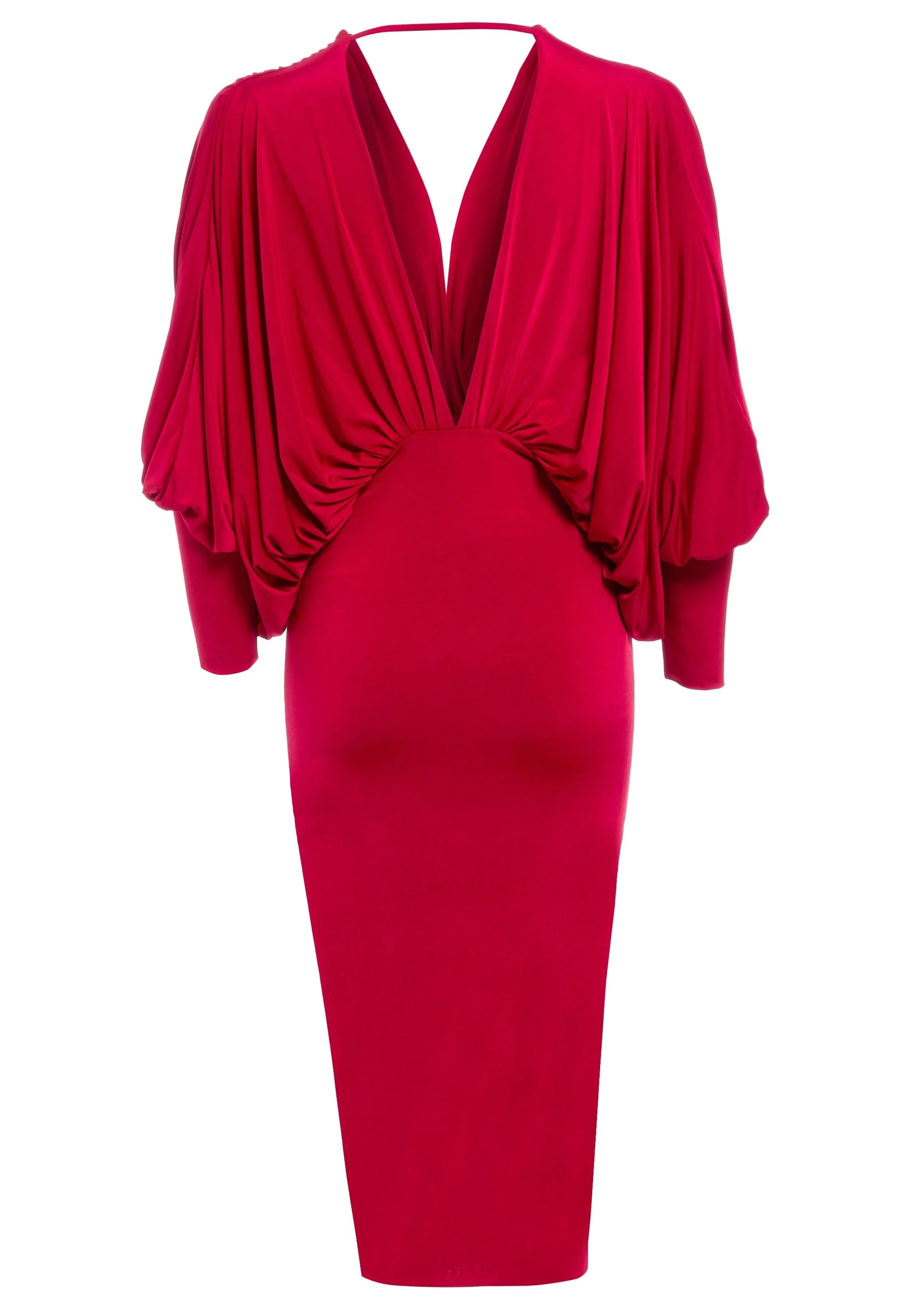 Sarvin | Lea Red Batwing Dress - Image 6