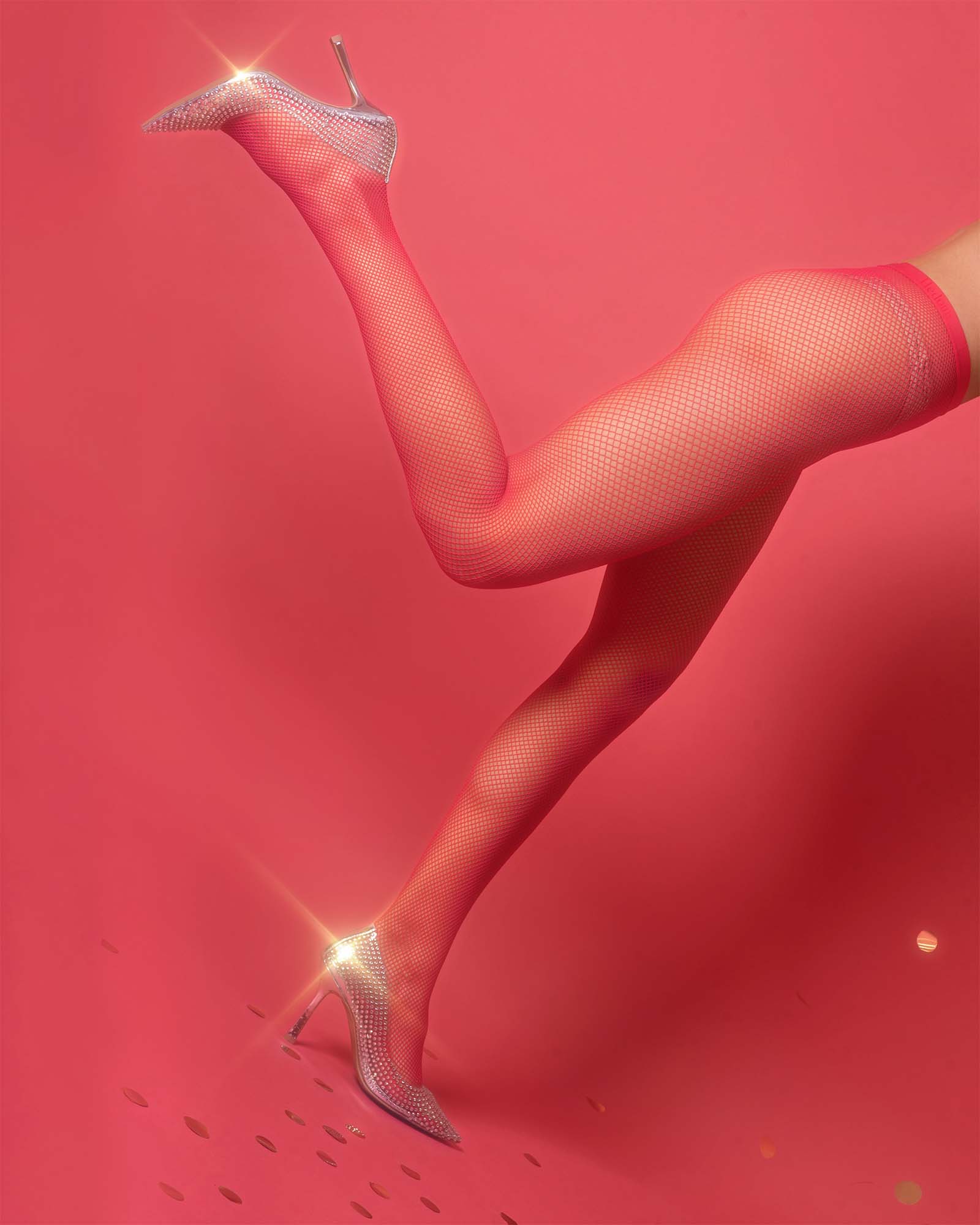 Hēdoïne | Fishnet Tights Pink The Drama - Image 5