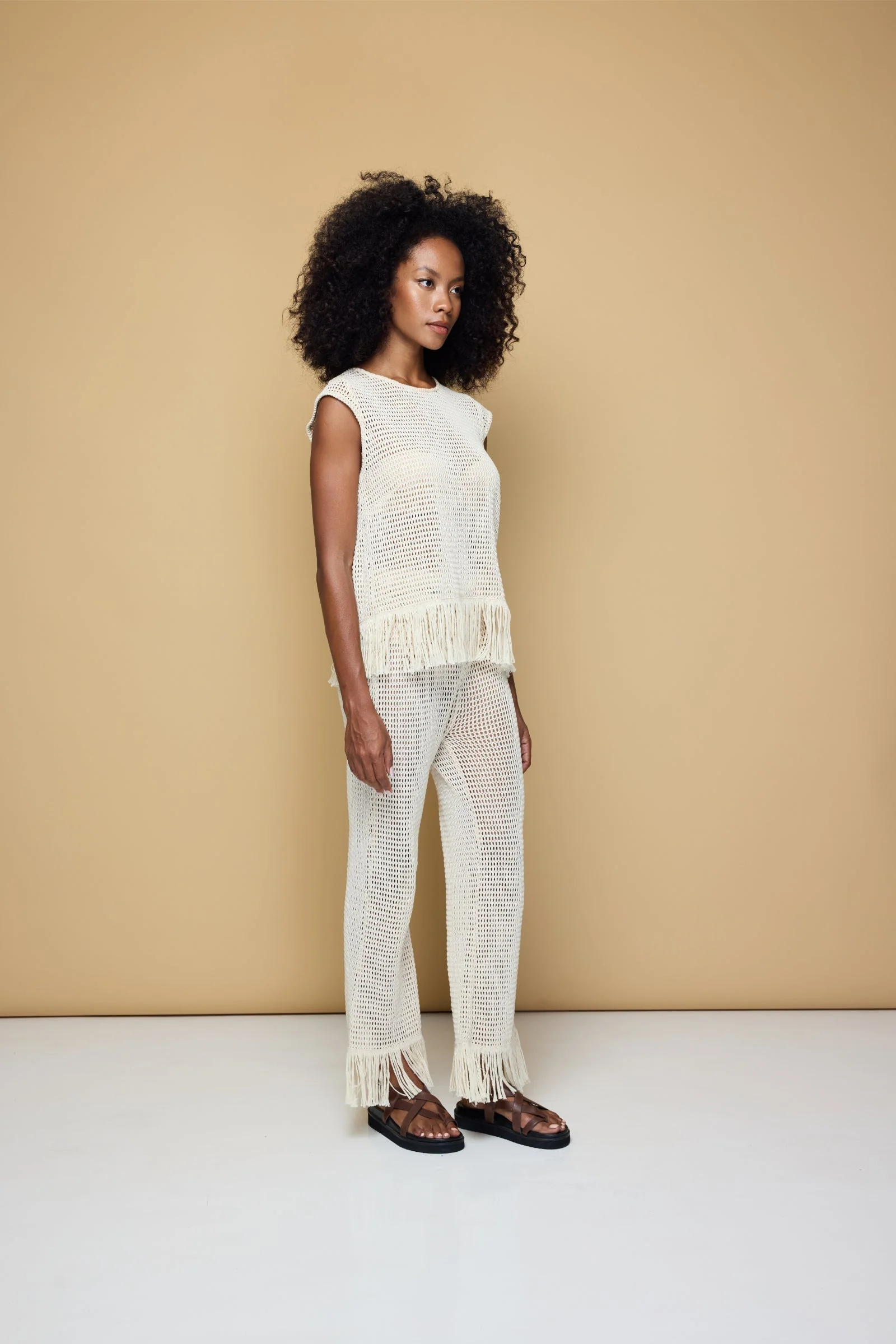 State Of Georgia I THE ERIKA KNITTED TOP - SOFT LATTE CREAM - Image 4