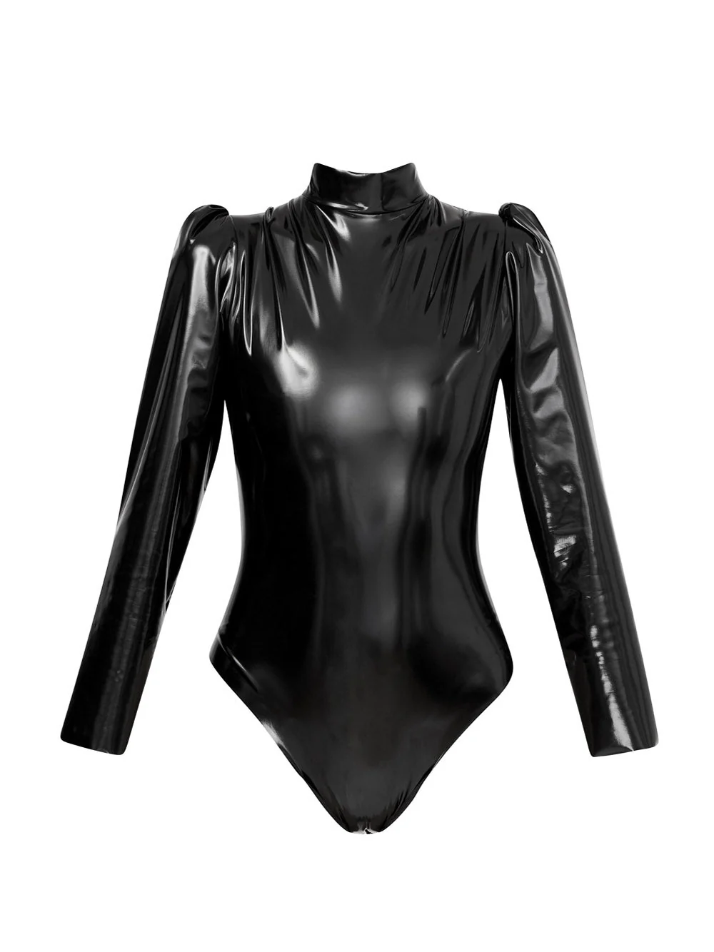 Liaaram | Turtleneck Faux-Leather Bodysuit - Image 4