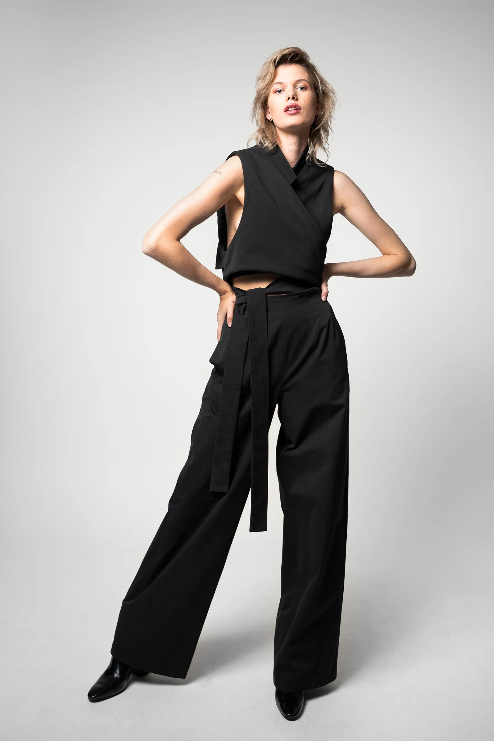 PBG studio | Wide Leg Cotton Trousers - Image 6